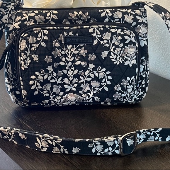 Vera Bradley Floral Black and White Women's Bag - Picture 2 of 9
